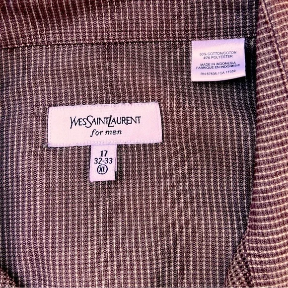 Yves Saint Laurent YSL Button Up 17 32-33 Vintage - Picture 4 of 4